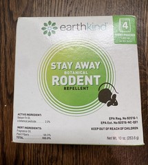 NEW Earth Kind Stay Away RODENT Repellant Pouches Botanical 4 ttl pouches NEW