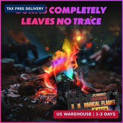 Magical Flames Fire Color Packets (Jumbo 5 Pack), Vibrant Multi-Color Fire for F