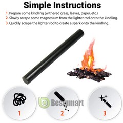 lot 1-10 Huge 1/2″x5 inch EDC Ferro Rod Fire Starter Ferrocerium Flint Survival