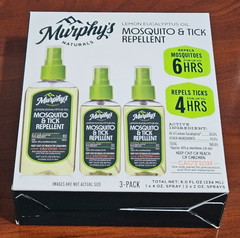 3 Murphy’s Naturals Lemon Eucalyptus Oil Mosquito & Tick Repellent Sprays NEW