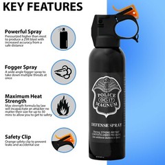 Police Magnum pepper spray 7 oz Fire Master Fogger Defense Security Protection