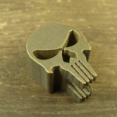 Brass “Skull” knife Lanyard Bead Paracord beads crafted for EDC gear XLH035