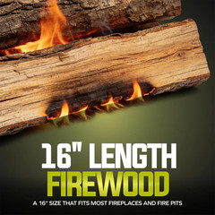 16″ Juniper Aromatic Firewood, Smokin’ Joe’S Natural Kiln Dried Fire Logs for Fi