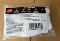 New 5 Pack Hanes Reusable PPE White Face mask, Washable soft 3-ply 100% Cotton
