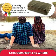 Olive Drab Green Fire Retardant Warm Blanket 66″ X 90″ Style Survival
