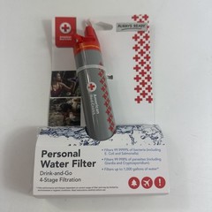 American Red Cross 4-Stage Personal Water Filter 99.99% Filtration BPA-Free