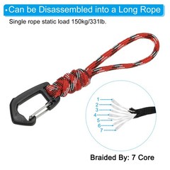 Badge Lanyard 4.7 Inch, Necklace Keychain Cord Metal Clasp Hook, Camo Red