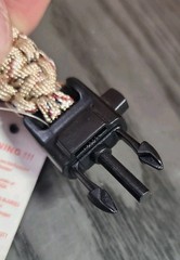 A2S Tan Survival Bracelet Outdoor Paracord Compass Scraper Whistle Fire Starter
