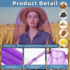 Oversized Mosquito Net 42 X 25 Inches Ultra Large Mosquito Head Net Face Neck