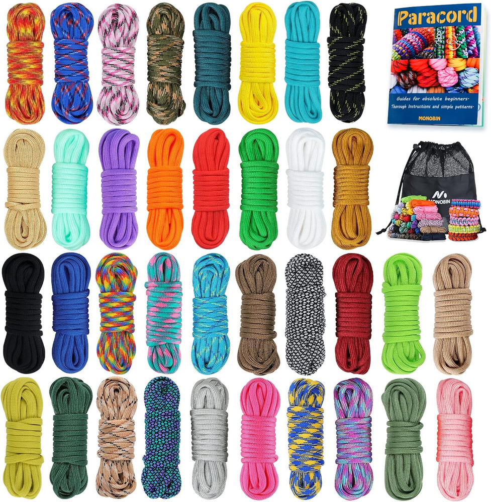 36 Colors 10Ft Paracord 550 Combo Kit, Paracord Bracelets Making Kit – Multif