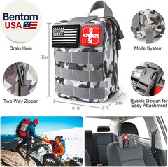 Survival Kit, 251 Pcs Survival Gear First Aid Kit with Molle System Compatible B
