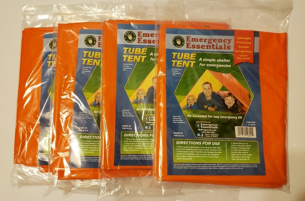 Outdoor Vinyl Tube Tent Camping/Hiking Emergency Essentials Survival Shelter 8ft