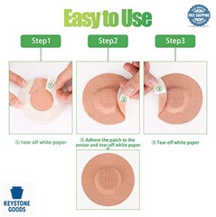 Sensor Covers 40 Pack Waterproof Adhesive Patches for Libre 2 3 Tan Breathable