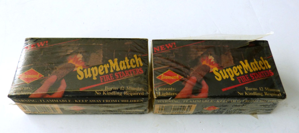 Lot of 2 Vintage Diamond SuperMatch Firestarters Sealed