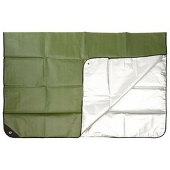 MFH Emergency Rescue Tarpaulin Olive Aluminium Coated Rescue Blanket Thermal Blanket Outdoor