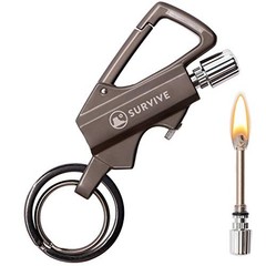 Charcoal Reusable Metal Keychain for Match Bottle Opener – Reusable