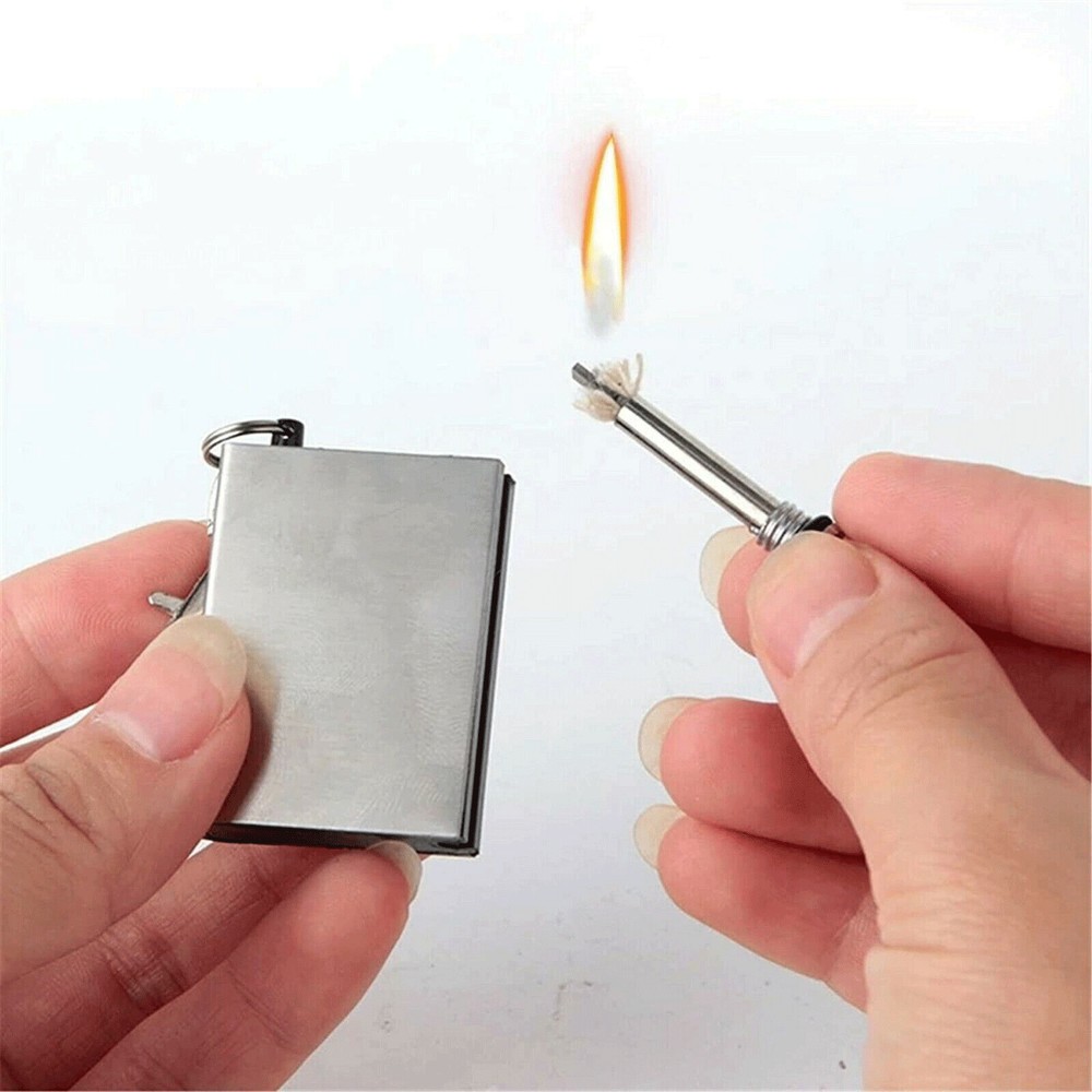 3 Lighter Flint Magnesium Emergency Fire Starter Camp Survival Refill Waterproof