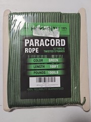 Outdoor Paracord Rope 100 Feet 550/1000 Pound Cord/rope Brand New Sealed