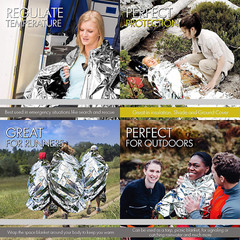 Survival Emergency Mylar Thermal Blankets -Space Blanket Survival Kit Camping Bl