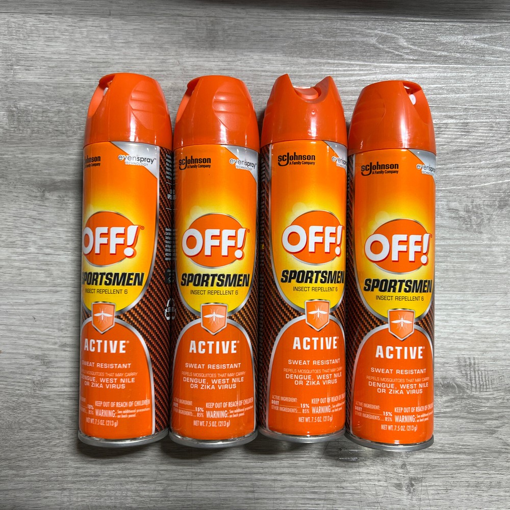 SC Johnson Off! Active Insect Repellent Sweat Resistant West Nile Virus 4 Pack