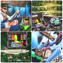 PLUSINNO 189 pcs Fishing Accessories Kit, 189pcs Kit