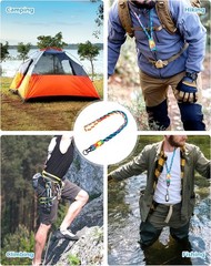 Heavy Duty Neck Lanyard Keychain for Men Women Outdoor Survival, Parachute Ro…