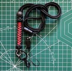Adjustable Paracord Neck Teacher Lanyard Ring Carabiner 2 colors Handmade Sydney