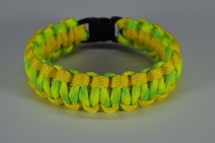 550 Paracord Survival Bracelet Cobra Yellow/Dayglow «Made in the USA»
