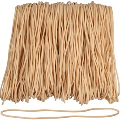 AMUU Rubber Bands Size #117A 200pcs BandsLarge, Big Elastic Beige