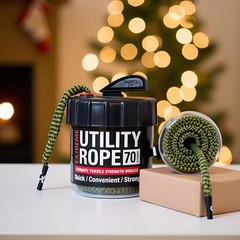Rapid Rope Canister, 70ft Olive Green Tactical Paracord, 1100lb Test, USA