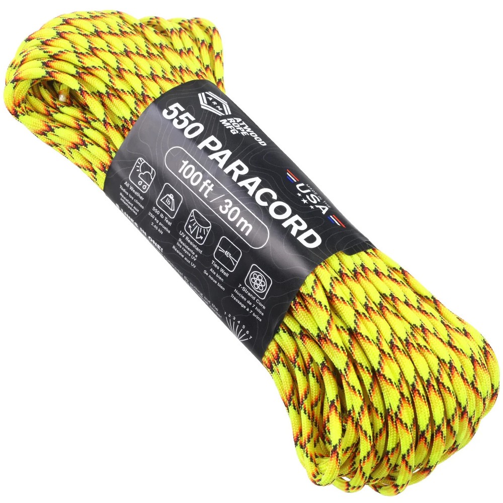 ATWOOD 550 – 7 STRAND – PARACORD EXPLODE 100 FEET RG007H