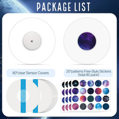 80 Pcs Sensor Covers Compatible with Libre 2 Stickers Waterproof Adhesive Patche