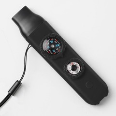 Survival Safety Whistle with Lanyard, Compass, Thermometer for Outdoor Sports