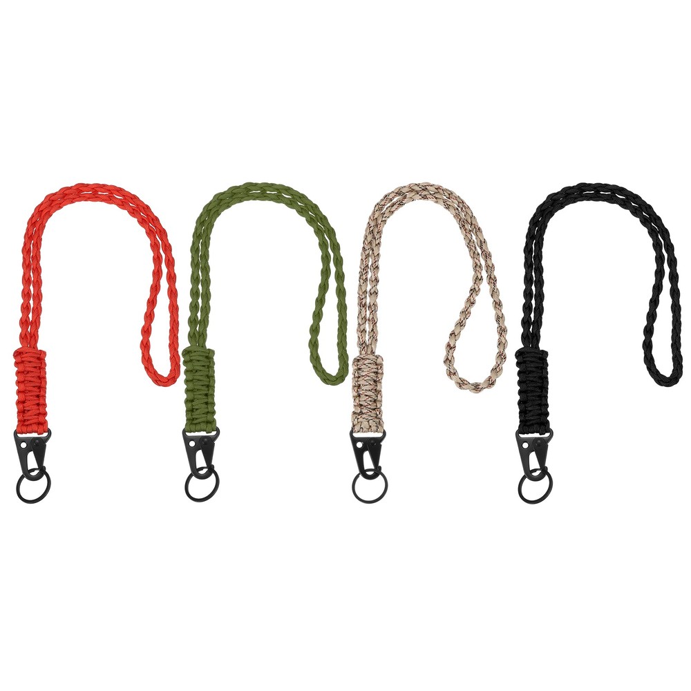 Paracord Lanyard, 4Pcs & Dual Camo Red Fit for (Keys Whistle)