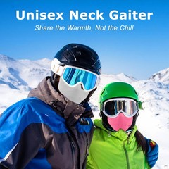 Vogium Adult Fleece Neck Warmer Gaiter – Windproof Stretchy One Size, Black
