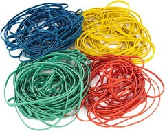 Large Rubber Bands Heavy Duty, 1/2 LB, 7×1/8 inches, 120 Count, Multicolor