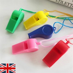 Plastic Whistles, Loud Crisp Sound Whistle, Sports Whistle Bulk with Lanyard US
