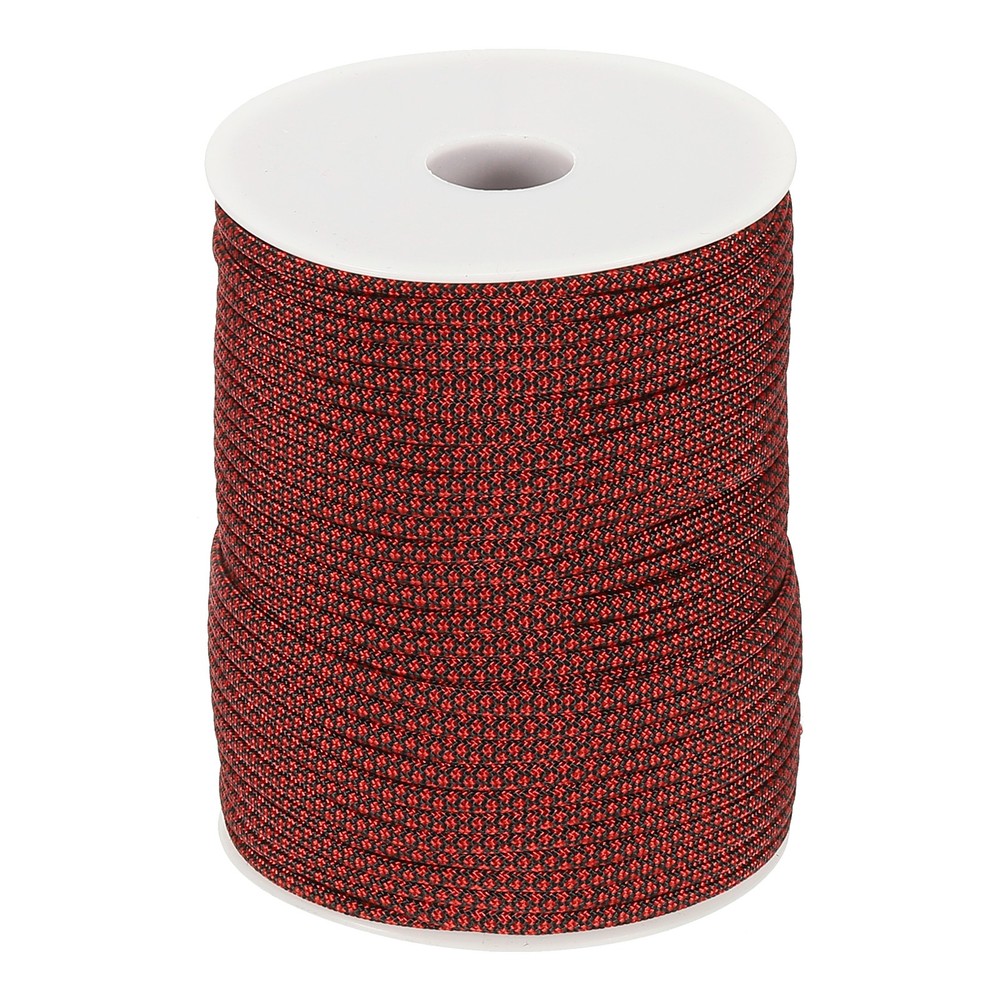 550 Paracord 197 Feet 4mm 7 Strand Parachutes Cord Spool Red/Black