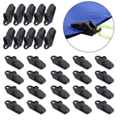 30Pcs Reusable Tent Tarp Tarpaulin Clip Heavy Duty Clamp Buckle Camping Tool Set