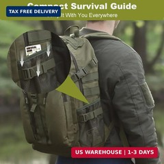 Tiny Pocket Survival Guide EDC Survival Kits Military Grade for Field Emergency,