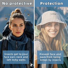 2 Pack Ultra Large Mosquito Net 42X25 Inches Mosquito Head Net Oversized Insect
