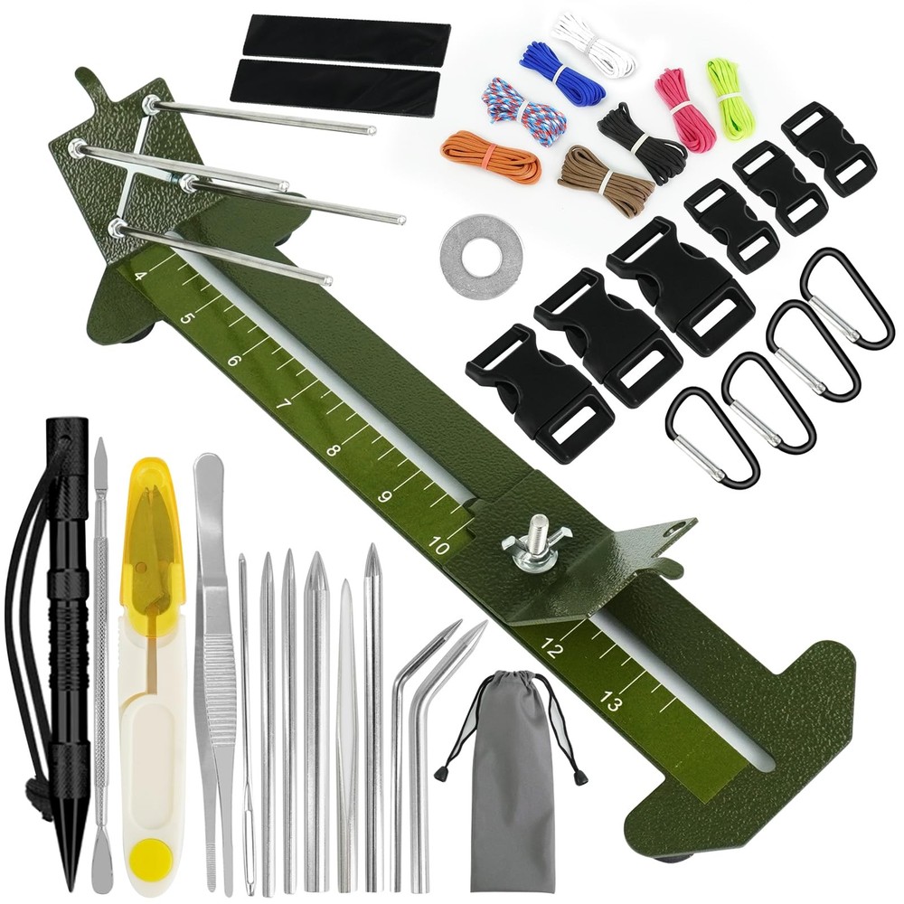 UCEHIPAW Paracord Bracelet Kit with Adjustable Length Jig Multicolor
