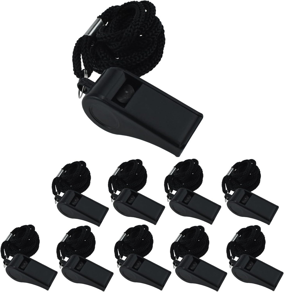 Professional Outdoor Sports Whistles with Lanyard Loud Crisp Sound Plastic Whist