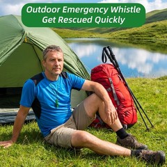12 Pcs Emergency Whistle with Key Chain, Loud Hiking Whistles for Women Defen…