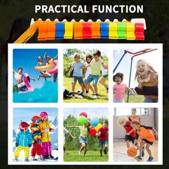 WSYUB Plastic Whistles, 24Pcs Sports Whistle Bulk with Lanyard