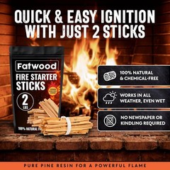 2lb Fatwood Fire Starters | Effortless, Eco-Friendly Fire Lighting
