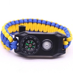 Fashion Men Outdoor LED Light Survival Umbrella Rope SOS Bracelet Emergency.