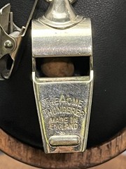 Acme Thunderer Whistle England w/ Chain Vintage Metal Referee