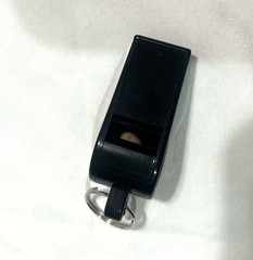 11 Economy Plastic Whistle Pack, Black