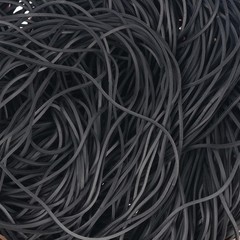 AMUU Rubber Bands Size #117A 200pcs Large for Trash Cans Black